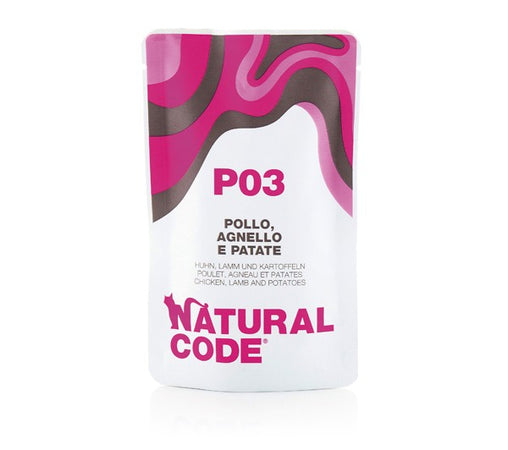 Natural Code Bustina P03 Pollo Agnello e Patate per Gatti Adulti 70gr