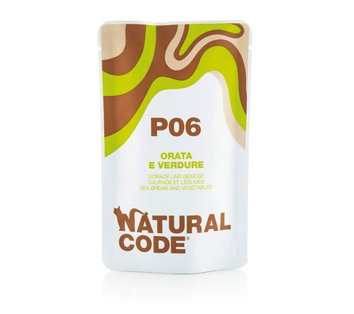 Natural Code Bustina P06 Orata e Verdure per Gatti Adulti 70gr