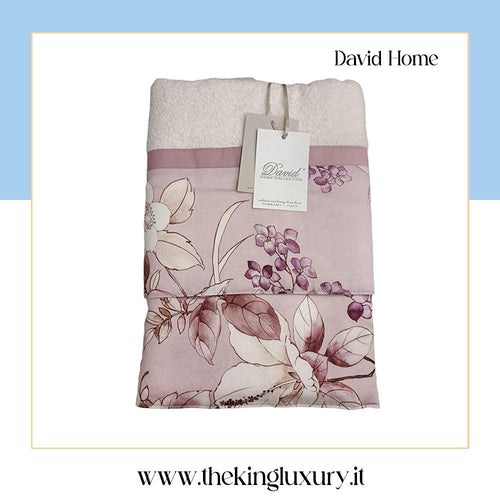 Set Asciugamani 1+1 David Flowers  Spugna di Cotone