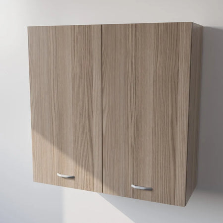 Pensile Scolapiatti Cucina con Ante in Legno Nobilitato Olmo Altezza 90 cm