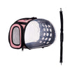 Trasportino per cane gatto Trasparente con Maniglia Tracolla 37x17 H22cm Rosa
