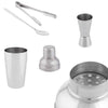 Set 5pz Preparazione Cocktail Secchiello Shaker e Accessori Acciaio Inox Kit Barman