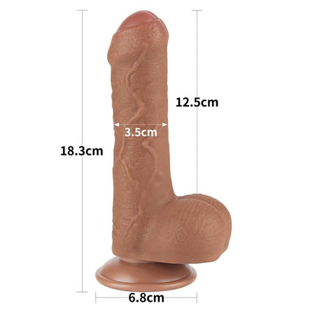 Dildo Realistico Sliding-Skin Dong 7.0 Brown