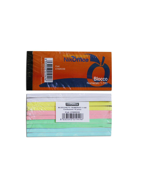 Blocco numerato 1-100 cf.10