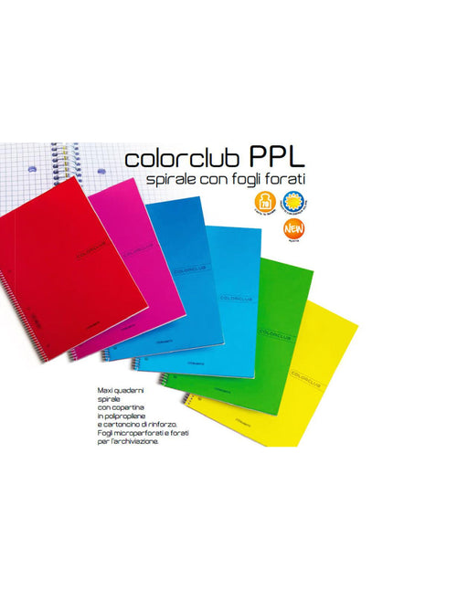 Maxi Spiralato con Fori e Copertina PPL 1 R Colorclub