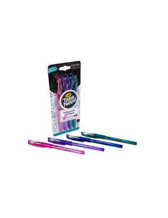 Take note 4 penne gel colori iridescenti