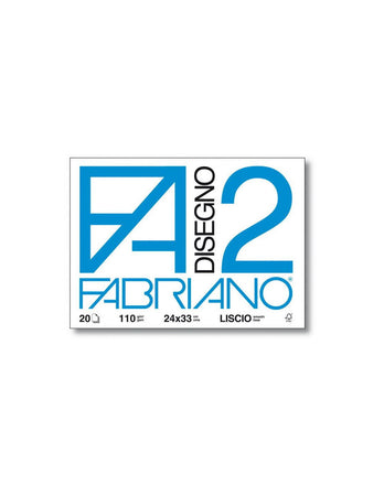Blocco fabriano F2 24x33 Liscio 20 fogli 10 pezzi
