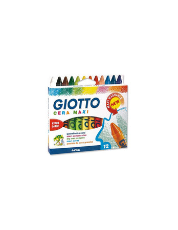 Pastelli Cera Maxi Giotto da 12 pezzi