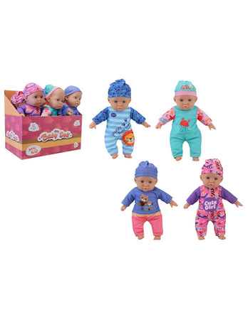 Bebe' Morbido 32 cm con Tutina 4ass
