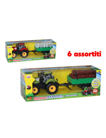Trattore con rimorchio mondo fattoria Kidz Corner