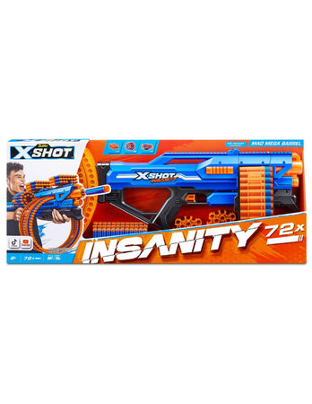 X-Shot Insanity Mad Mega Barrel 72 dardi
