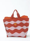 Blauer Borsa Donna Mare Knitted Tote Bag Orange Pink