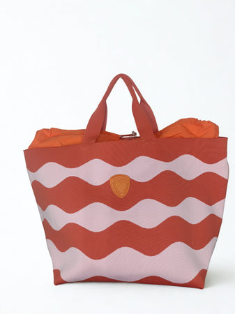 Blauer Borsa Donna Mare Knitted Tote Bag Orange Pink