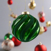 Pallina in velluto colore verde per albero di Natale decorazioni natalizie