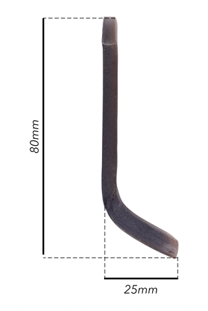 Coltello per trincia a Y altezza 80mm lunghezza 25mm