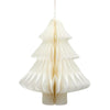 Alberello di Natale colore bianco in carta , decorazione natalizia da 22 cm