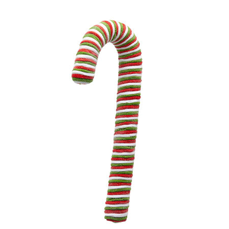 Bastoncino di zucchero, colore rosso e bianco, motivo a strisce, decorazione natalizia da 39 cm