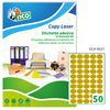 Etichetta Adesiva Gl4 Ovale Oro Satinata 100Fg A4 36X27Mm (50Et/Fg Tico