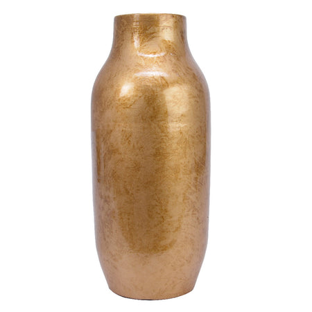 Vaso decorativo natalizio in terracotta oro antico da 50 cm per interno