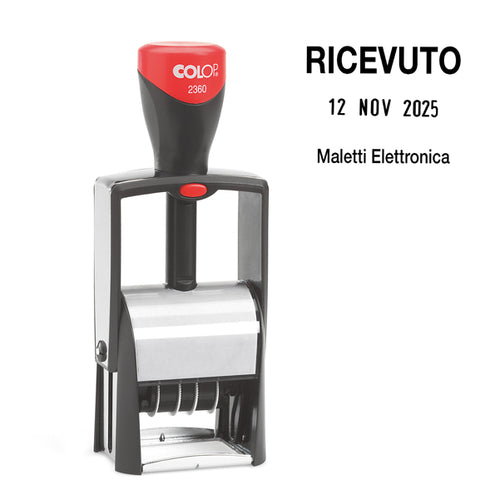 Timbro Classic Line Datario 2360 30X45Mm 5Righe Autoinchiostrante Colop