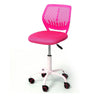 Sedia da Scrivania Cameretta Altezza Regolabile Ergonomica Base Bianca Rosa
