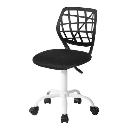 Sedia da Scrivania Cameretta Altezza Regolabile Ergonomica Base Bianca Nero