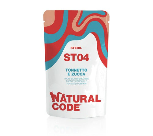 Natural Code Bustina ST04 Tonnetto e Zucca per Gatti Sterilizzati 70gr