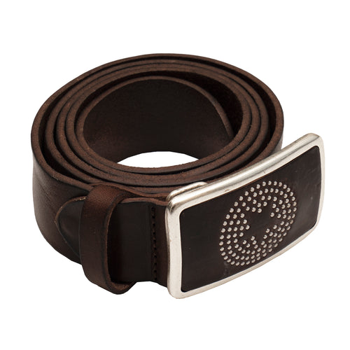 UNIFORM Cintura Man Leather Belt Brown da uomo