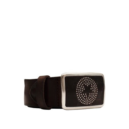 UNIFORM Cintura Man Leather Belt Brown da uomo