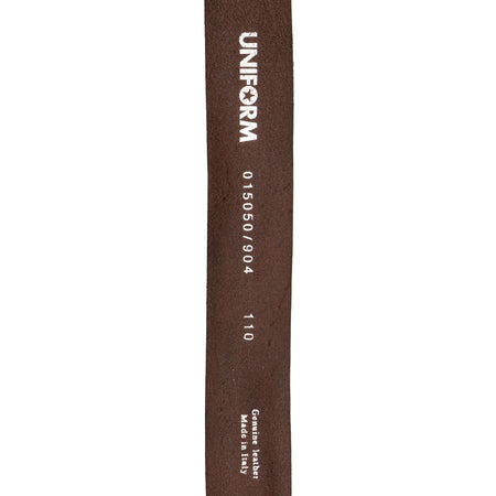 UNIFORM Cintura Man Leather Belt Brown da uomo