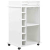 Mobiletto Bar Porta Bottiglie Legno Mdf 6 Vani 3Ripiani Porta Calici Bianco