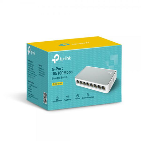Switch di rete TpLink SF1008 - 8 porte 10/100 - Permette di collegare i pc in rete