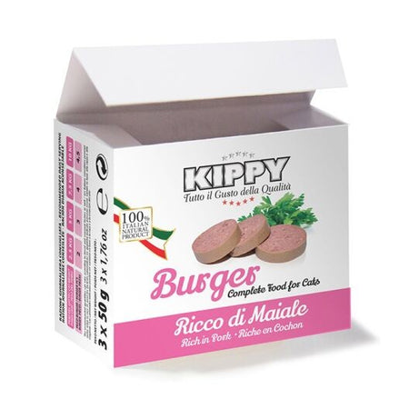 Kippy Burger gusto Maiale per Gatti Adulti 3X50gr