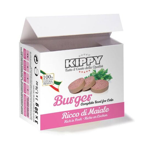 Kippy Burger gusto Maiale per Gatti Adulti 3X50gr