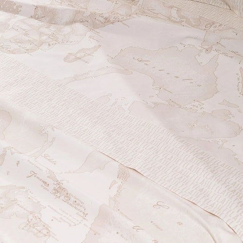 Lenzuola Copriletto Geo White ! Alviero Martini Matrimoniale in percalle - Eleganza e Stile