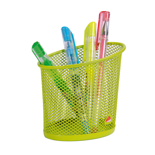 Portapenne Mesh In Rete Metallica Verde Alba