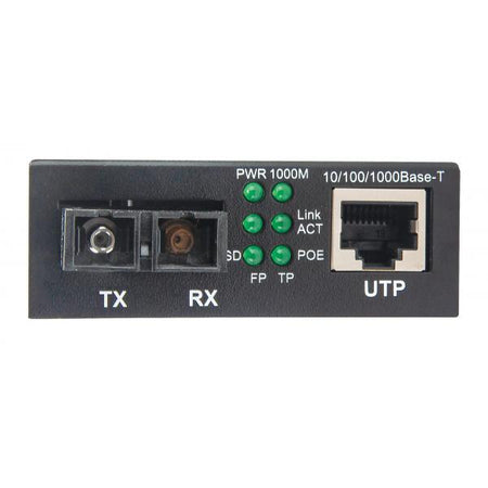 Convertitore multimediale Intellinet Gigabit PoE+, porta RJ45 da 1000Base-T a 1000Base-LX (SC)