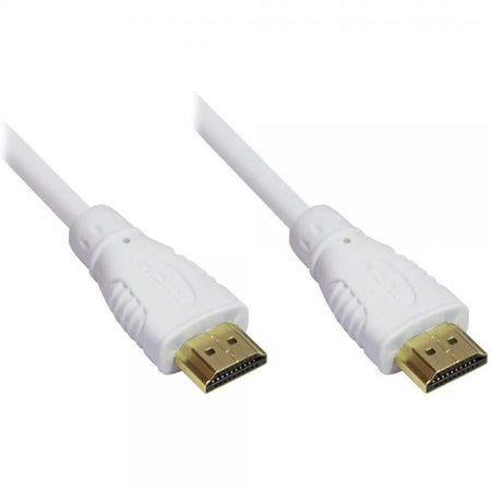 Techly Cavo Hdmi 0,5 Metri Terminali Oro Ethernet 4k Bianco Retail