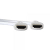 Techly Cavo Hdmi 0,5 Metri Terminali Oro Ethernet 4k Bianco Retail