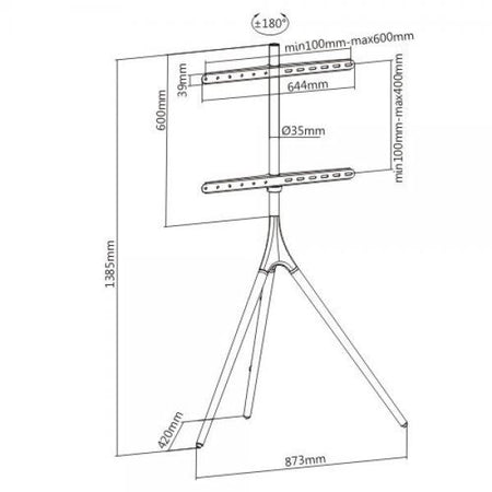 Supporto a Pavimento Cavalletto Tripod per TV LCD/LED/Plasma 45-65''