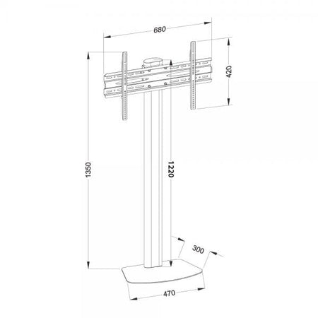 Supporto a Pavimento per TV LCD/LED/Plasma 32-55''