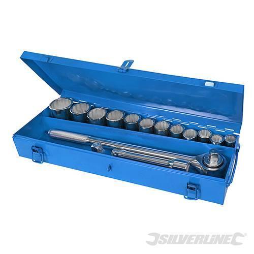 Set di inserti per chiavi a bussola da 3/4 cricchetto meccanica Silverline 15 pz