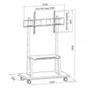 Supporto a Pavimento con Mensola per TV LCD/LED/Plasma 55-120''