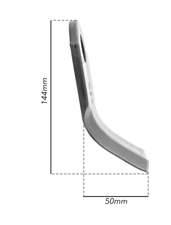 Coltello a Y altezza 50mm lunghezza 144mm adattabile Ferri