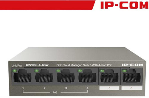 Switch IP-COM Cloud 6GE G2206P 4 porte PoE Gigabit