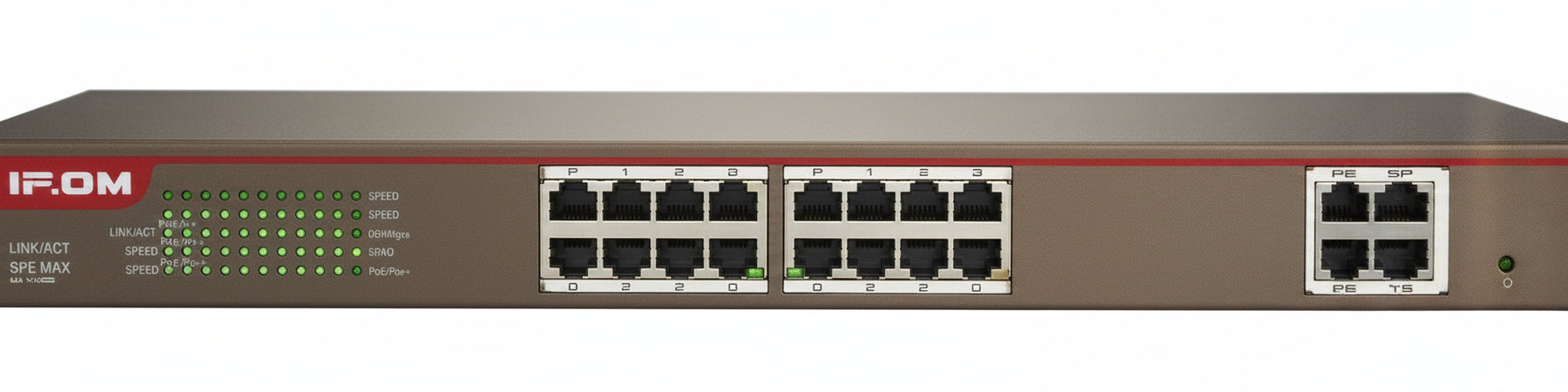 Switch managed 16 porte 100M+2 port Gigabit TP/SFP Combo PoE