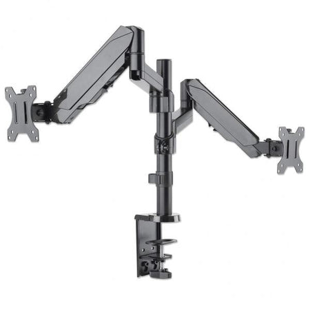 Manhattan 461597 Supporti a parete per TV 81,3 cm [32] Scrivania Grigio (TV/MONITOR DESK MOUNT GAS DUAL- - FULL MOTION 27IN CLAMP/GROMMET)