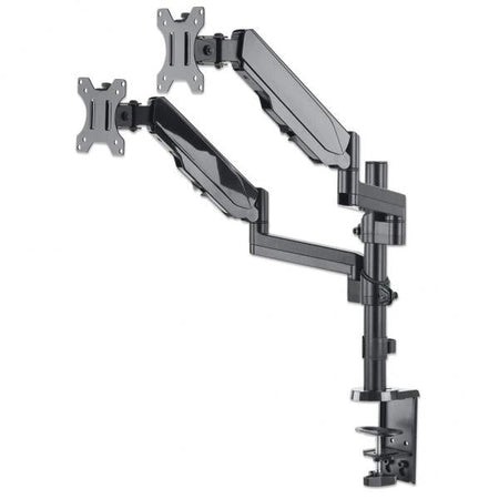 Supporto da Scrivania Doppio Monitor 17-32'' con molla a gas Nero