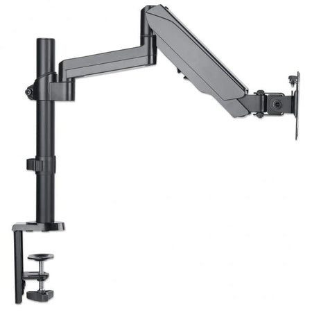 Manhattan 461580 Supporti a parete per TV 81,3 cm [32] Scrivania Grigio (TV & Monitor Mount, Desk, Full Motion [Gas Spring], 1 screen, Screen Sizes: 10-27, Black, Clamp or Grommet Assembly,VESA 75x75