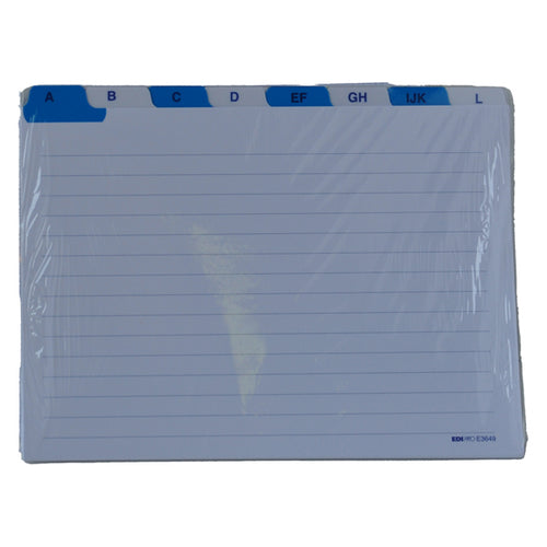 Schede Rubrica A-Z Orizzontale 17X24Cm E3656 Edipro